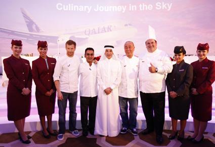 شراكة بين الخطوط الجوية القطرية وأربعة من أشهر طهاة العالم